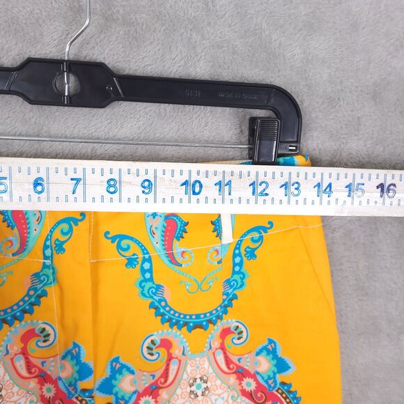 Taka Pants Womens S Paisley Pull On Artsy Boho Zipper Straight Leg Pockets Y2K - Picture 4 of 13